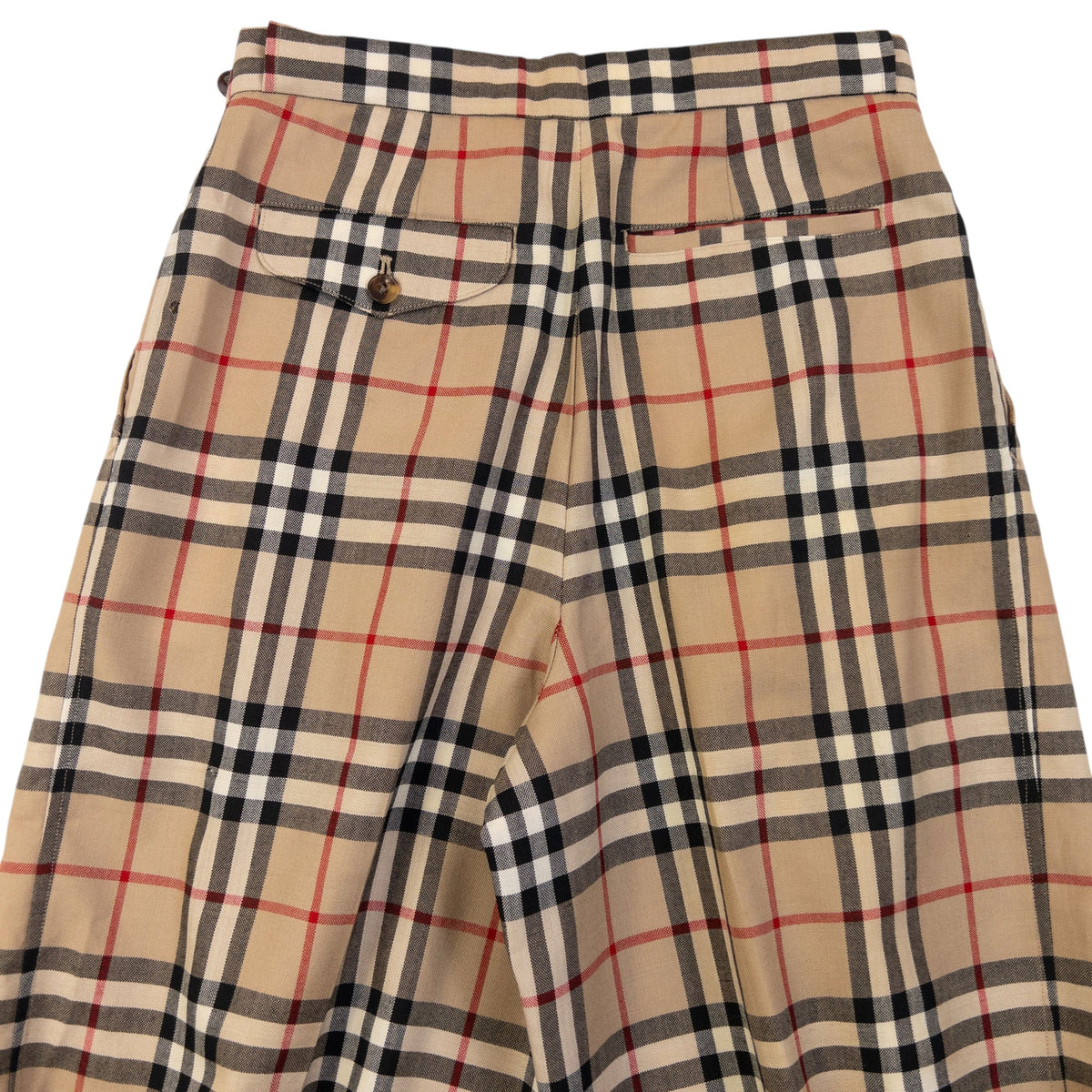 Vintage 80s Burberry Nova Check Pleated Trousers Size W26 | W26, Beige