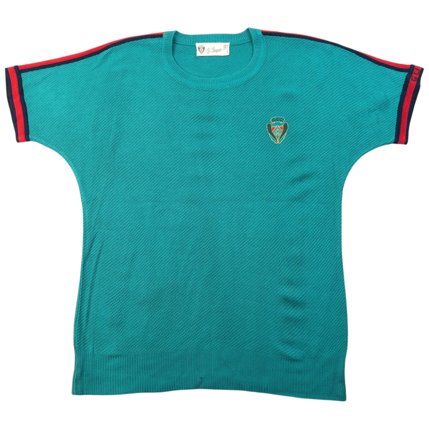Vintage 80s Gucci Knit T Shirt Womens Size S | Small, Green