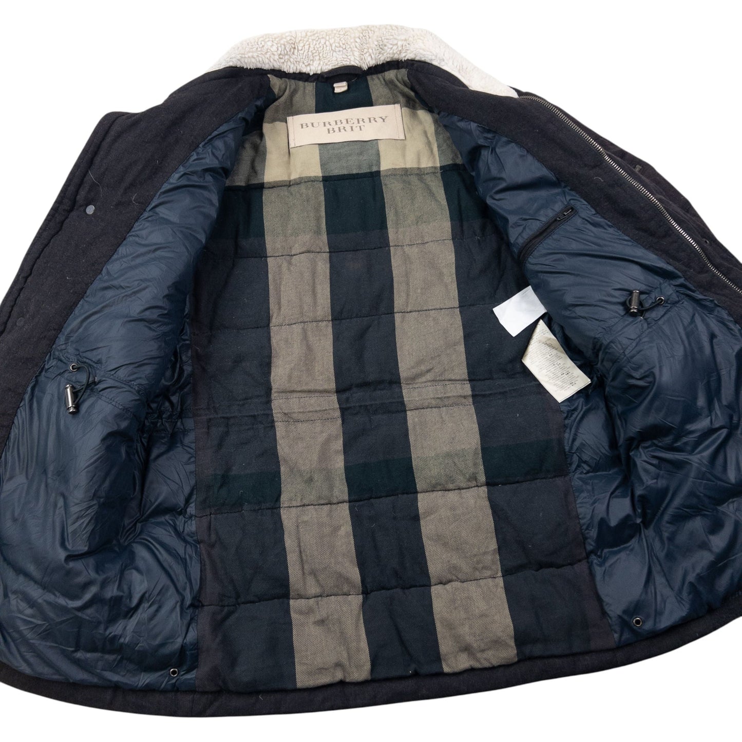 Burberry Brit Fleece Collar Padded Jacket Size S