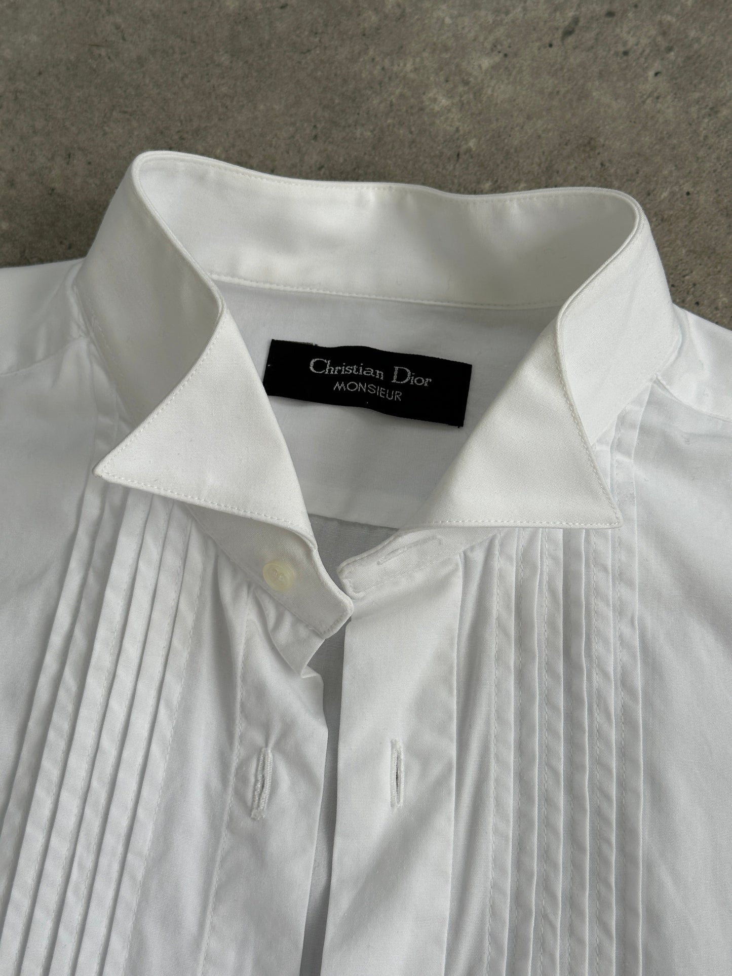 Christian Dior Monsieur 1990s Pure Cotton Tuxedo Shirt - M