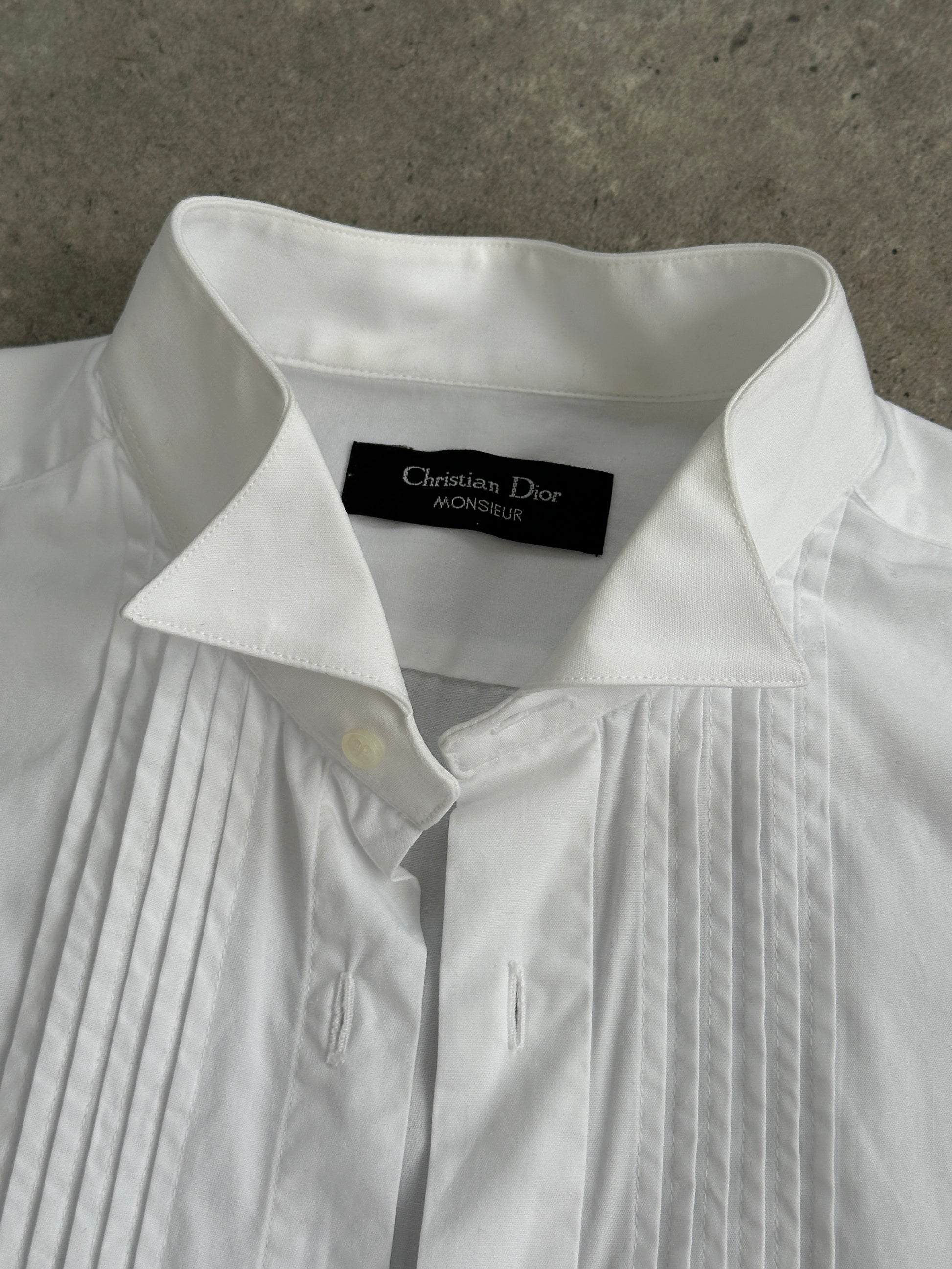 Christian Dior Monsieur 1990s Pure Cotton Tuxedo Shirt - M