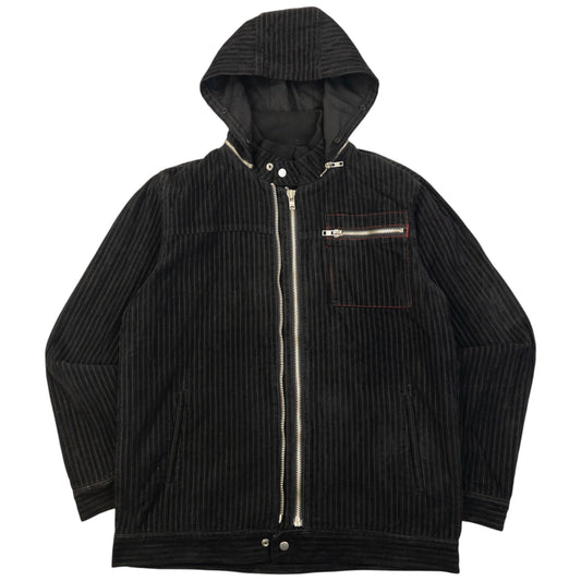 Vintage 2000s PPFM Double Zip Corduroy Jacket Size M | Medium, Black