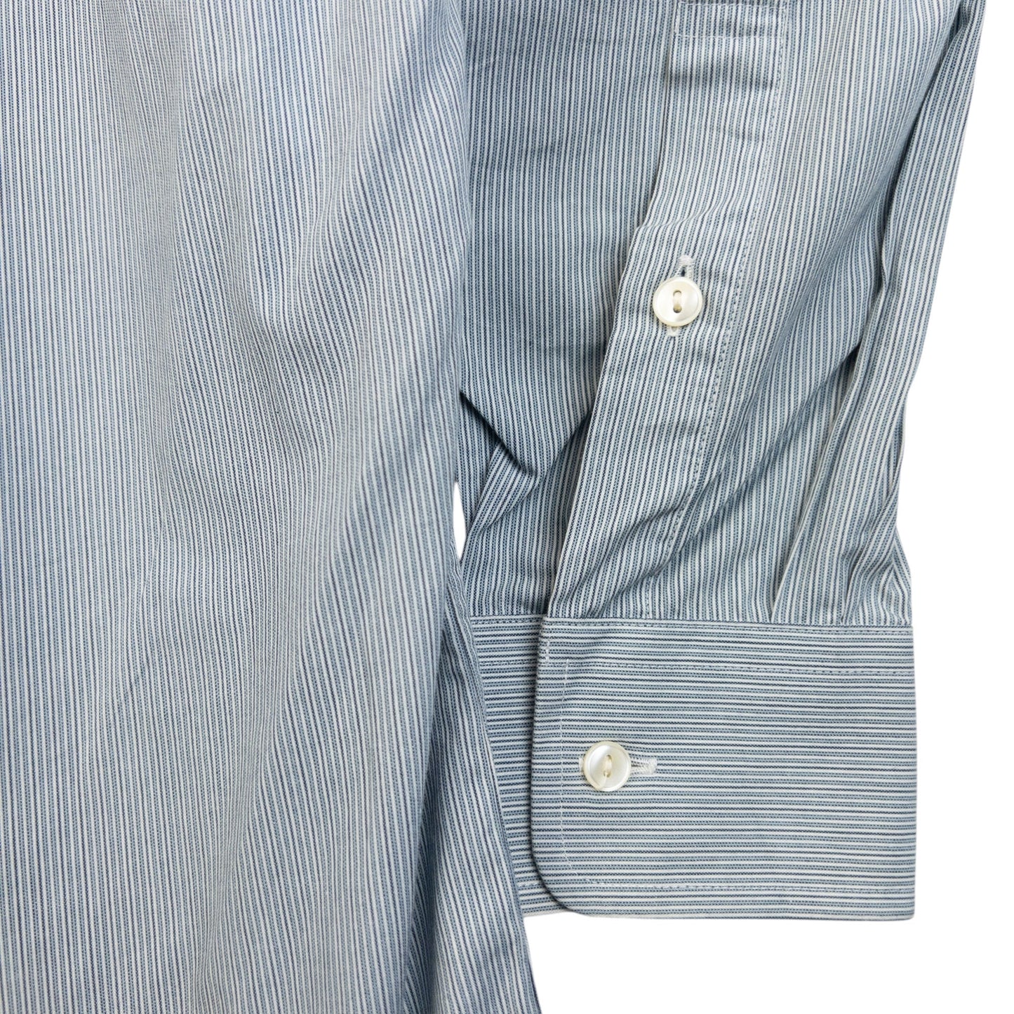 Vintage 90s Issey Miyake Striped Long Sleeve Button Up Shirt Size S | Small, Blue