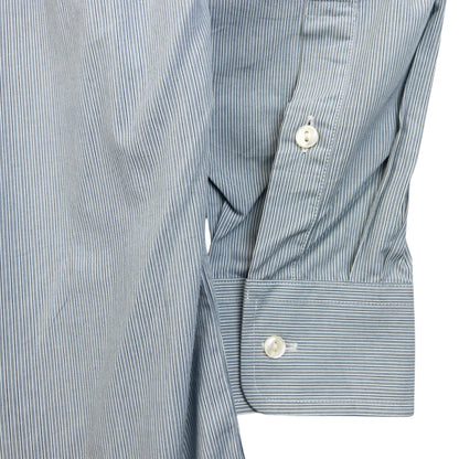 Vintage 90s Issey Miyake Striped Long Sleeve Button Up Shirt Size S | Small, Blue
