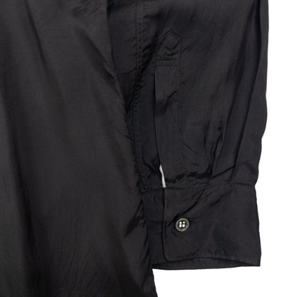 Vintage Comme Des Garçons BLACK Fur Collar Button Up Shirt Size S