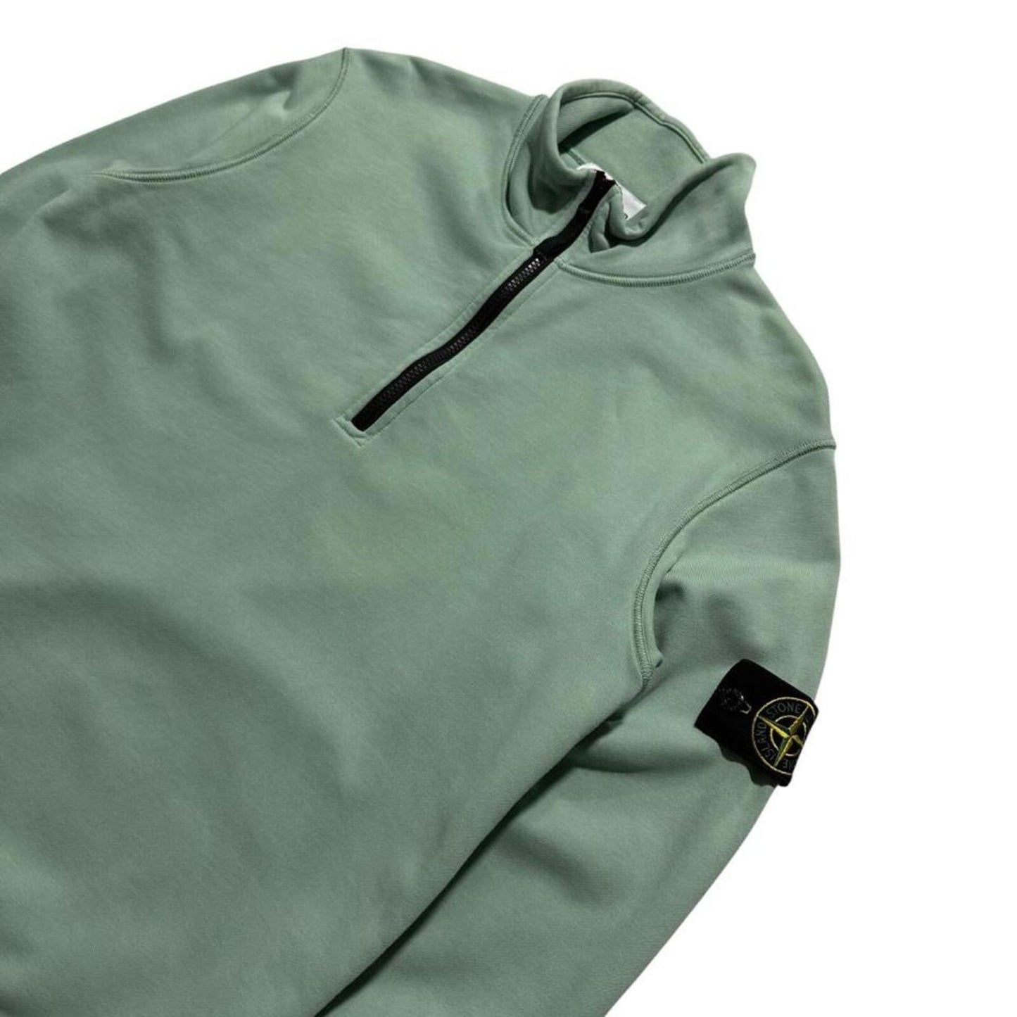 Stone Island Blue Quarter Zip Pullover | Medium, Blue