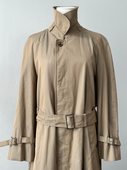 Aquascutum 1990s Pure Cotton Belted Trench Coat - S
