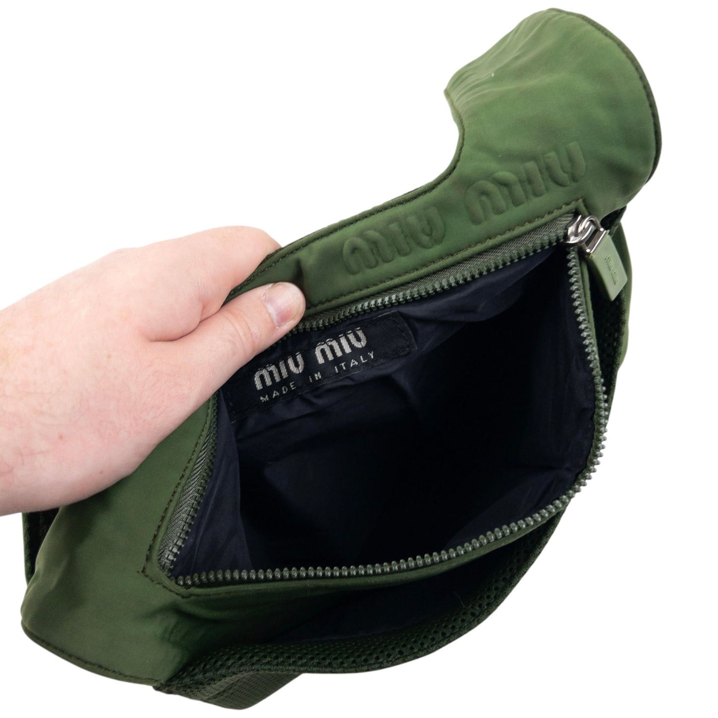 Vintage 1999 Miu Miu Mesh Crossbody Bag | O/S, Green