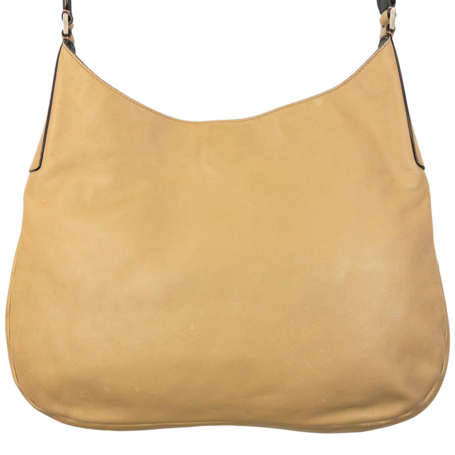 Vintage 2000s Prada Leather Shoulder Bag | O/S, Beige