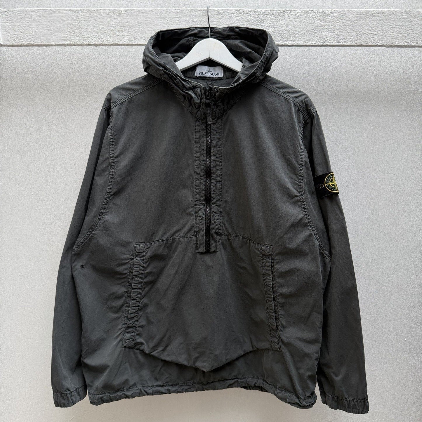 Stone island Hooded Overshirt Half Zip (M) | Medium, Grey