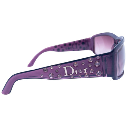 Vintage 2000s Dior Diamonte Jewel Sunglasses | O/S, Purple