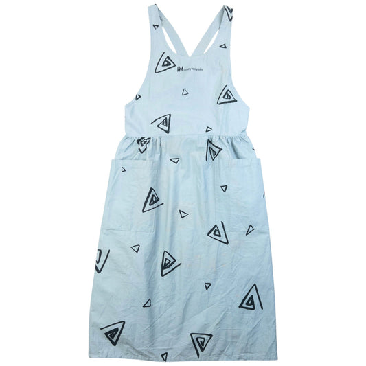 Vintage 90s Issey Miyake Triangle Print Tie Back Apron | O/S, Black