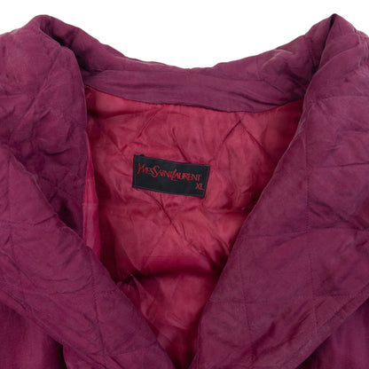 Vintage 80s YSL Yves Saint Laurent Button Up Jacket Size L | Large, Purple