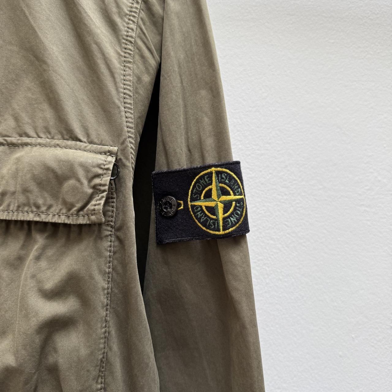 Stone Island Canvas Hooded Over Shirt (L) | Large, Green