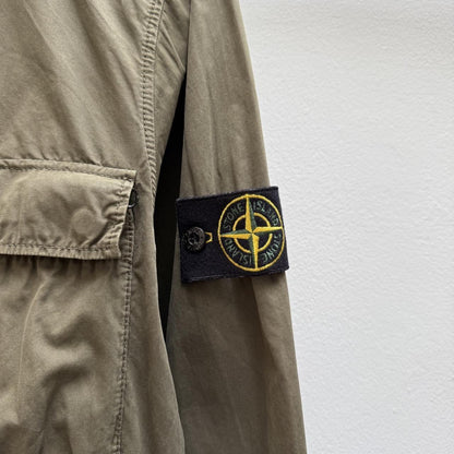 Stone Island Canvas Hooded Over Shirt (L) | Large, Green