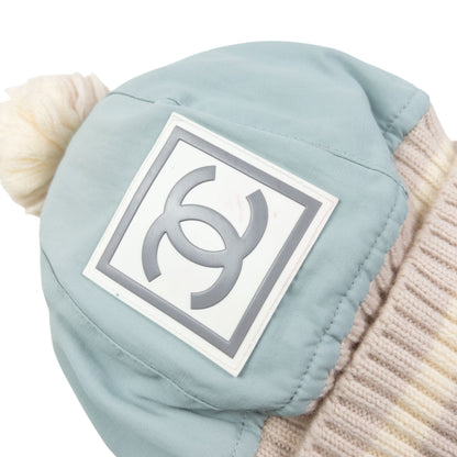 Vintage 2001 Chanel Sport Knit Bobble Hat