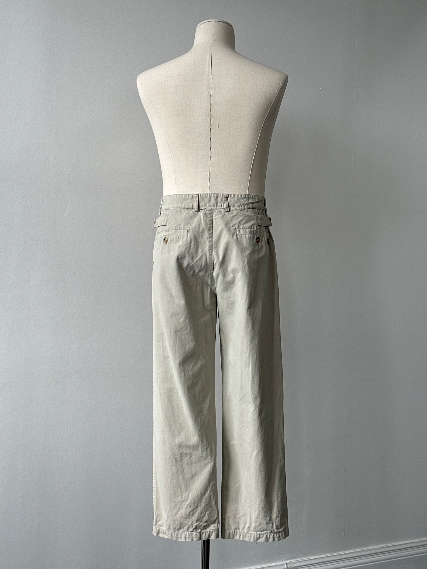 Vintage 1990s Pure Cotton Straight Leg Trousers - W30