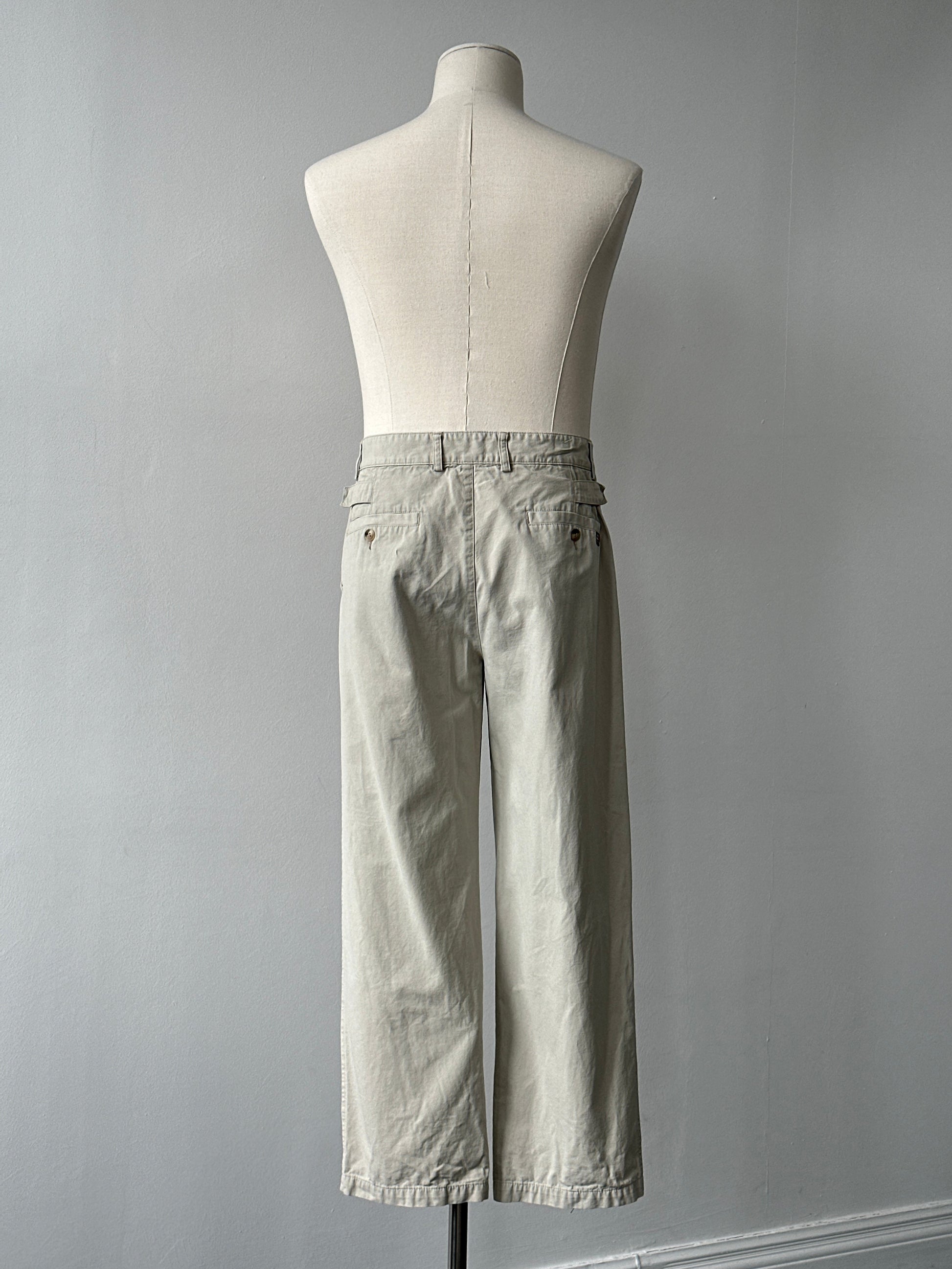 Vintage 1990s Pure Cotton Straight Leg Trousers - W30