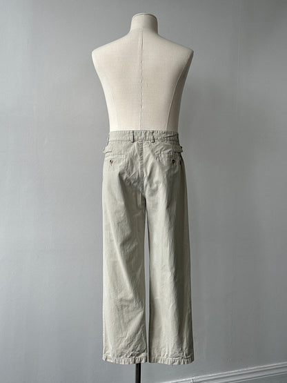 Vintage 1990s Pure Cotton Straight Leg Trousers - W30