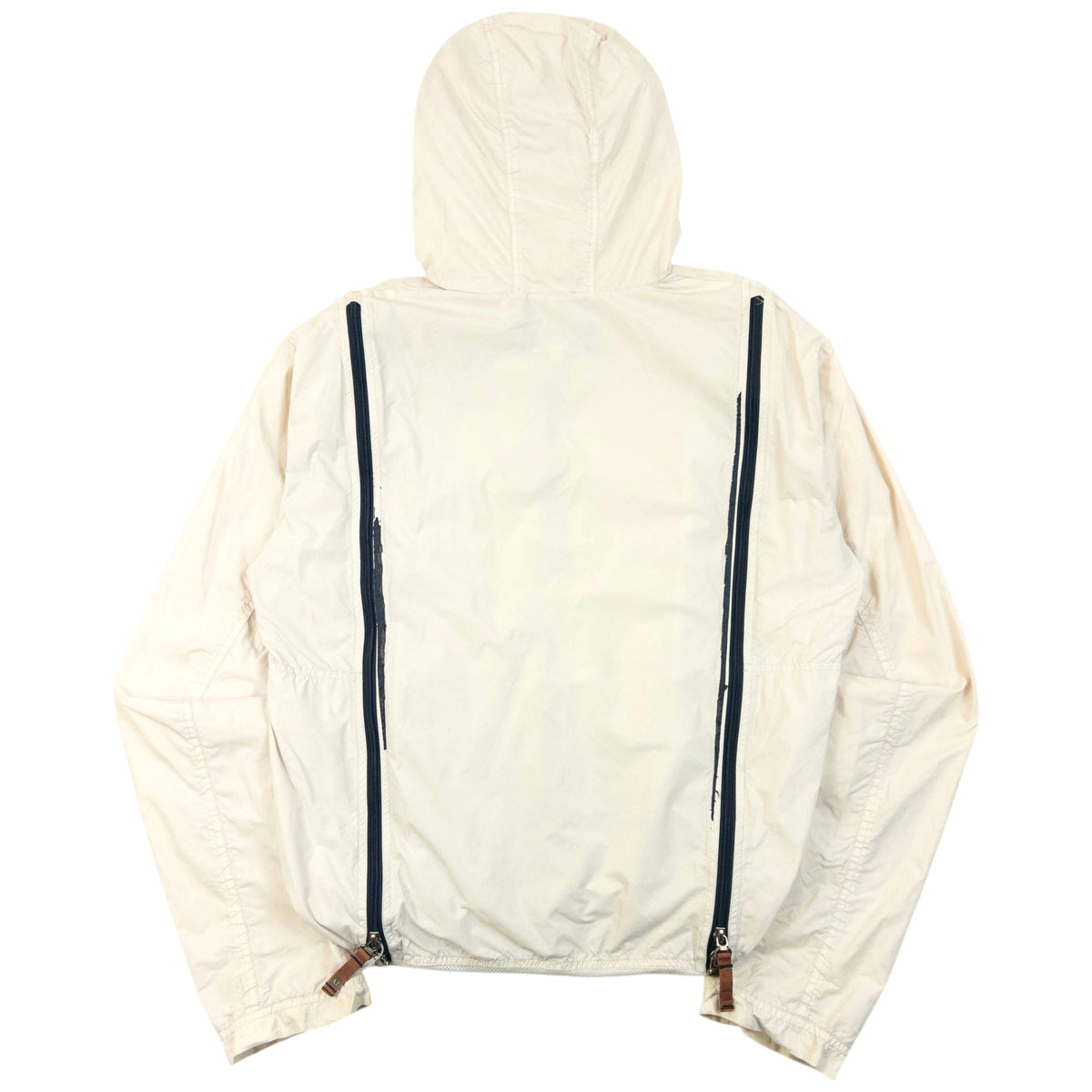 Vintage 2000s Armani Jeans Full Zip Ventilated Jacket Size S | Small, Cream
