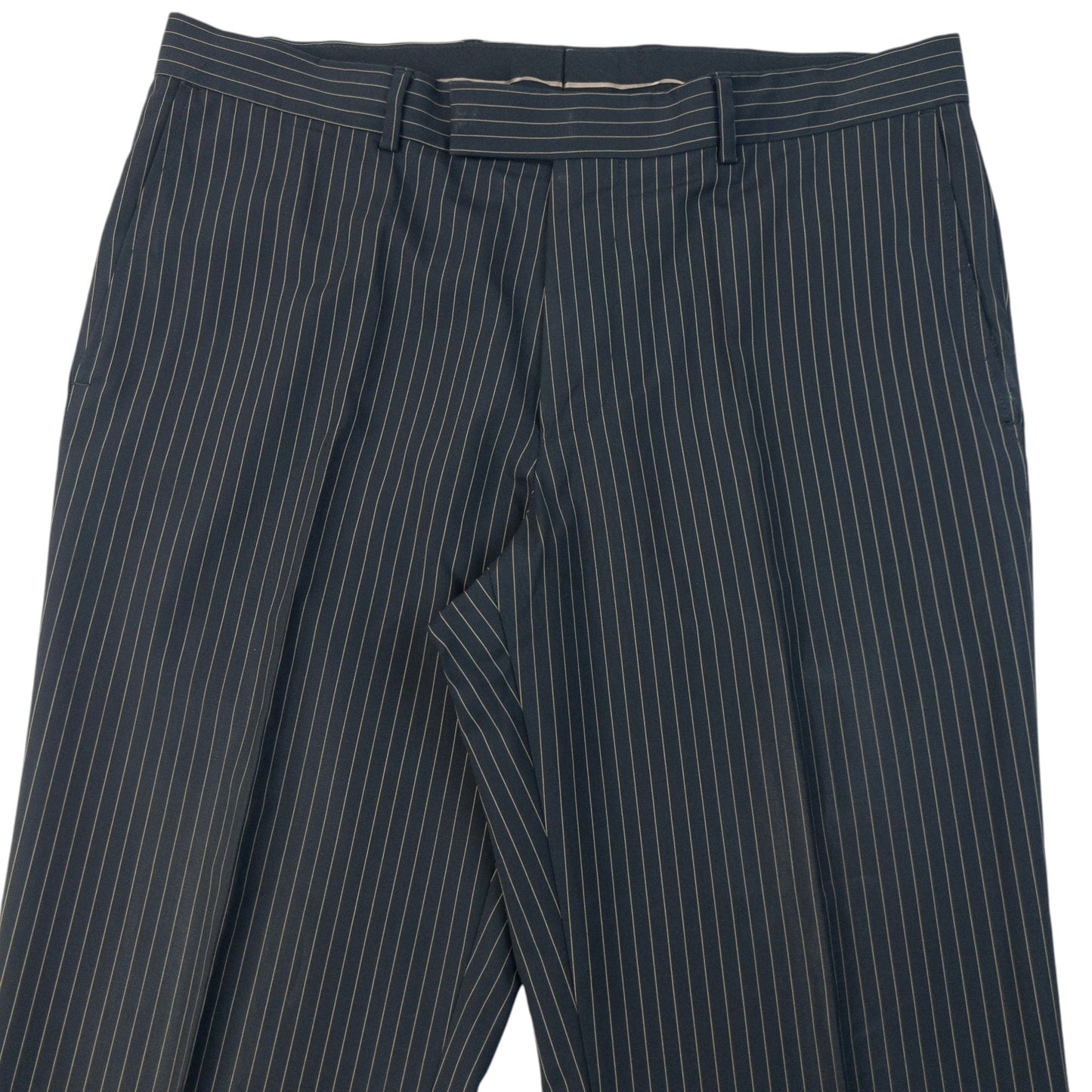 Vintage 2000s Hugo Boss Rossellini Movie Pinstripe Jacket & Trousers Suit Set Size XL | XL, Brown