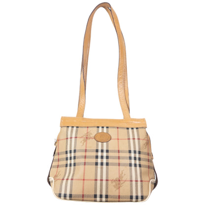 Vintage 80s Burberry Nova Check Leather Crossbody Bag