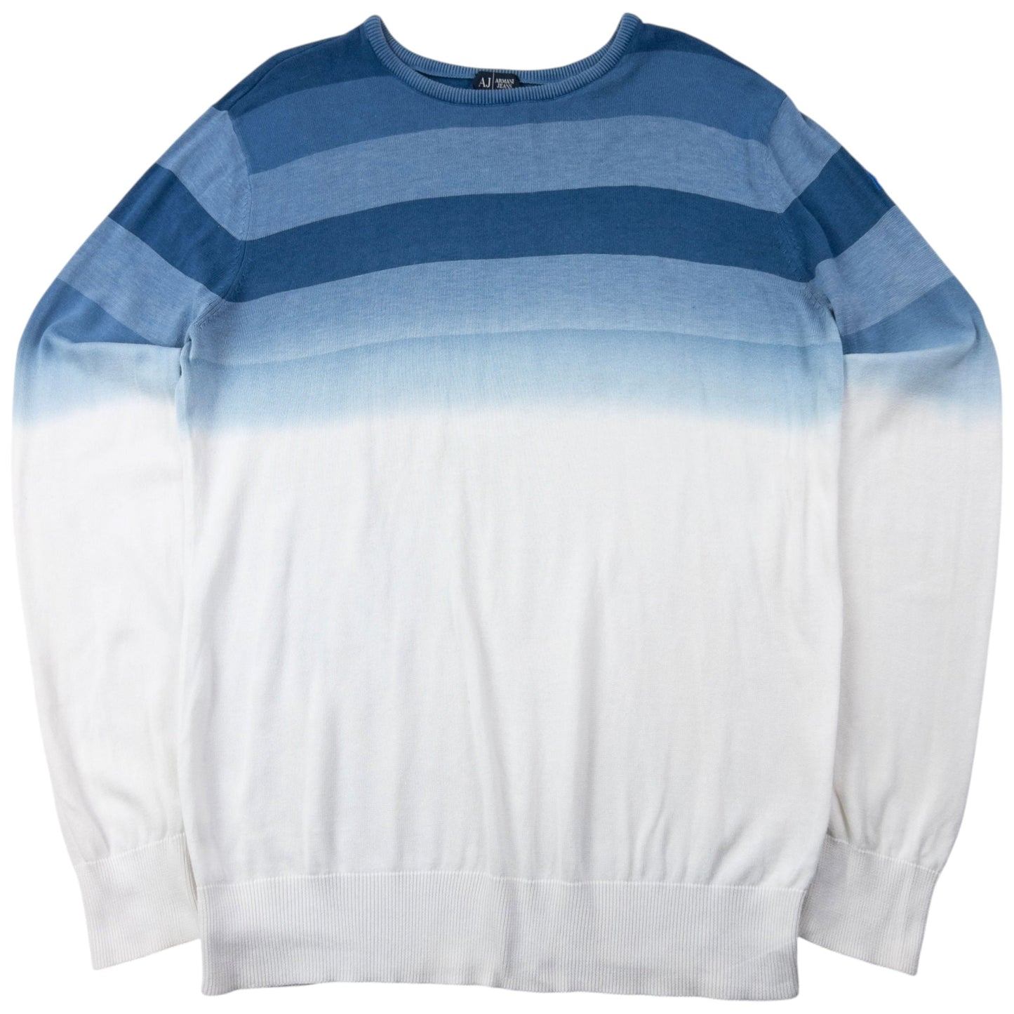 Vintage 2000s Armani Jeans Gradient Striped Jumper Size L | Large, Multicoloured