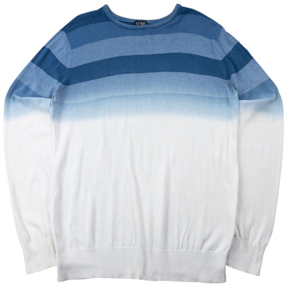 Vintage 2000s Armani Jeans Gradient Striped Jumper Size L | Large, Multicoloured