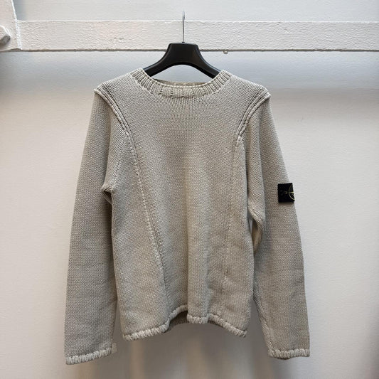 Early 00’s Stone Island Knit Jumper (S) | Small, Cream