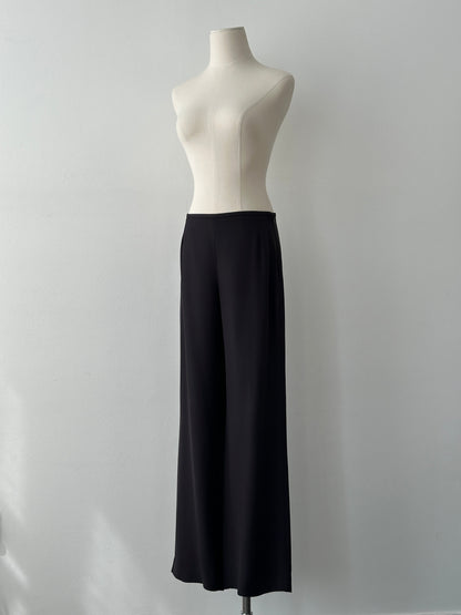 Armani Collezioni 2000s Silk Wide Leg Trousers - W28