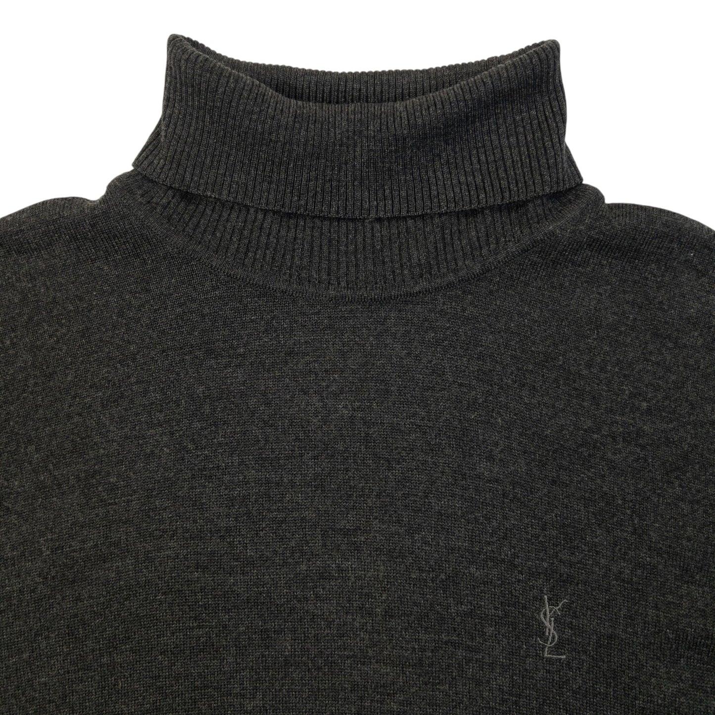 Vintage 90s YSL Yves Saint Laurent Turtleneck Jumper Size XS | XS, Grey