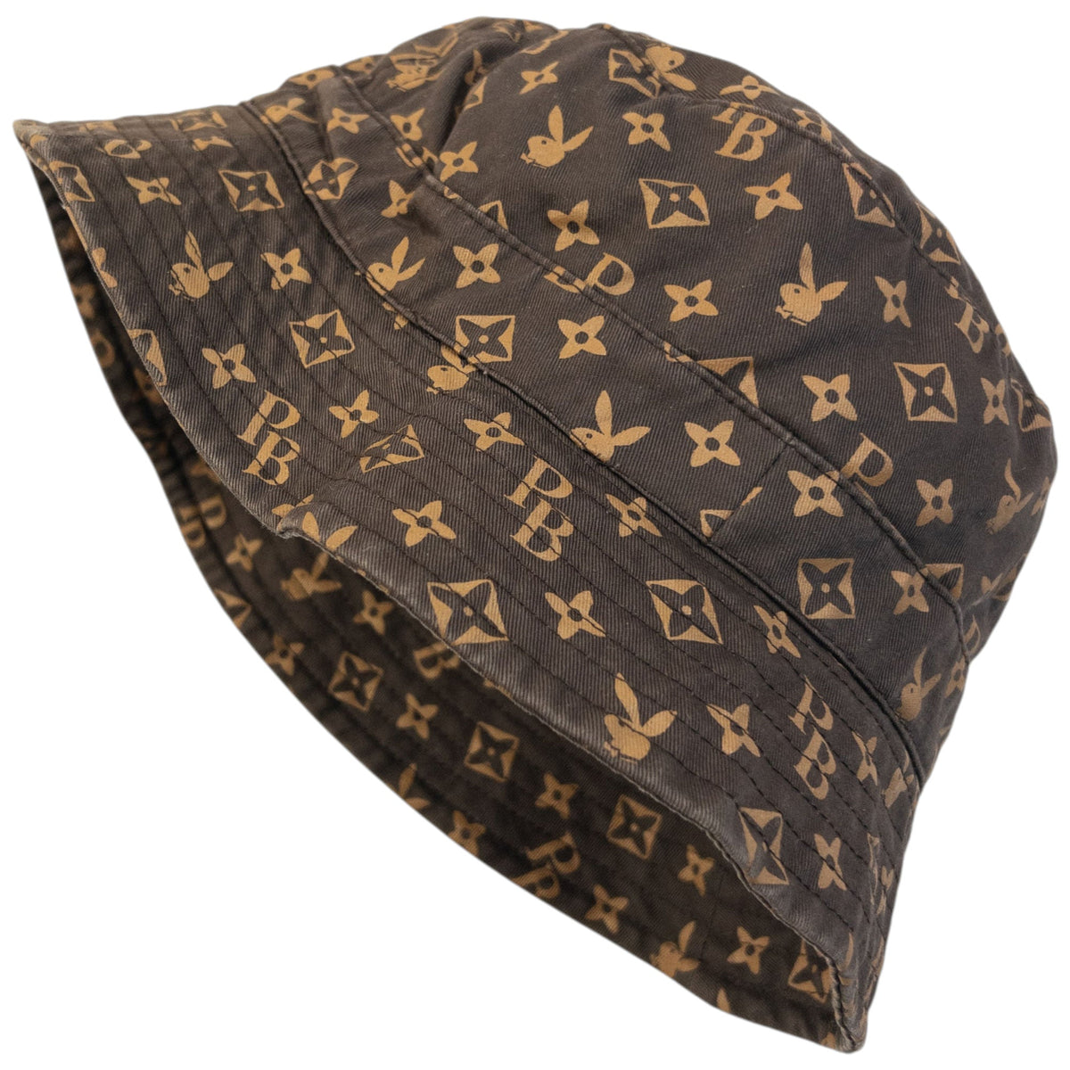 Vintage 2000s Playboy Monogram Bucket Hat | O/S, Brown