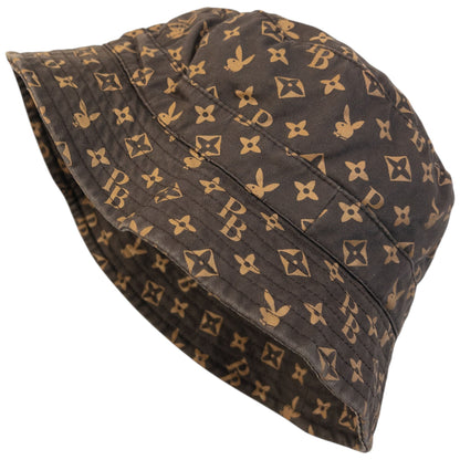 Vintage 2000s Playboy Monogram Bucket Hat | O/S, Brown
