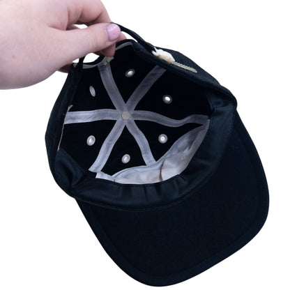 Vintage 80s Mercedes Benz Embroidered Wool Hat Size L | O/S, Black