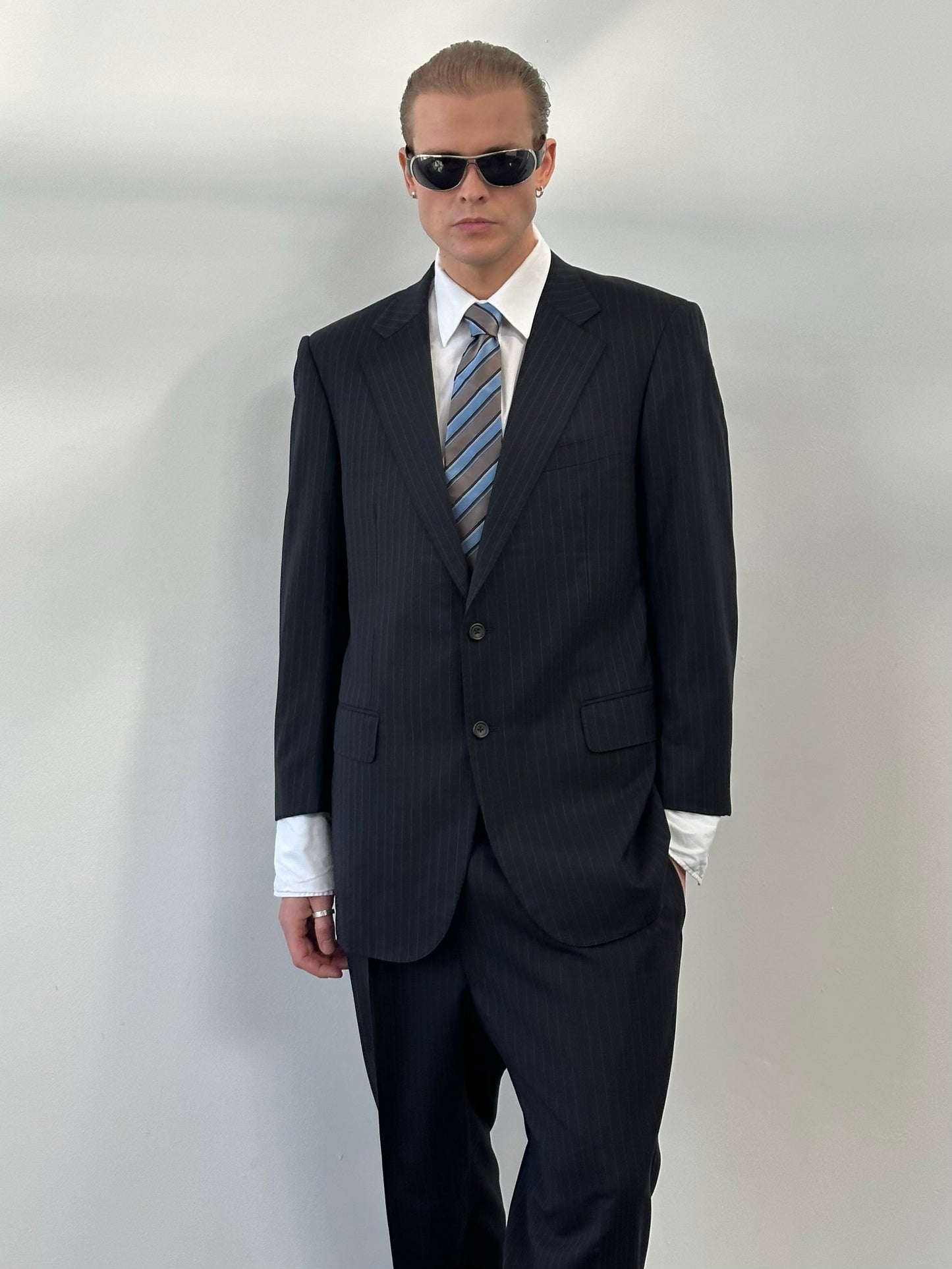 Burberry London Charcoal Pinstripe Two-Piece Suit