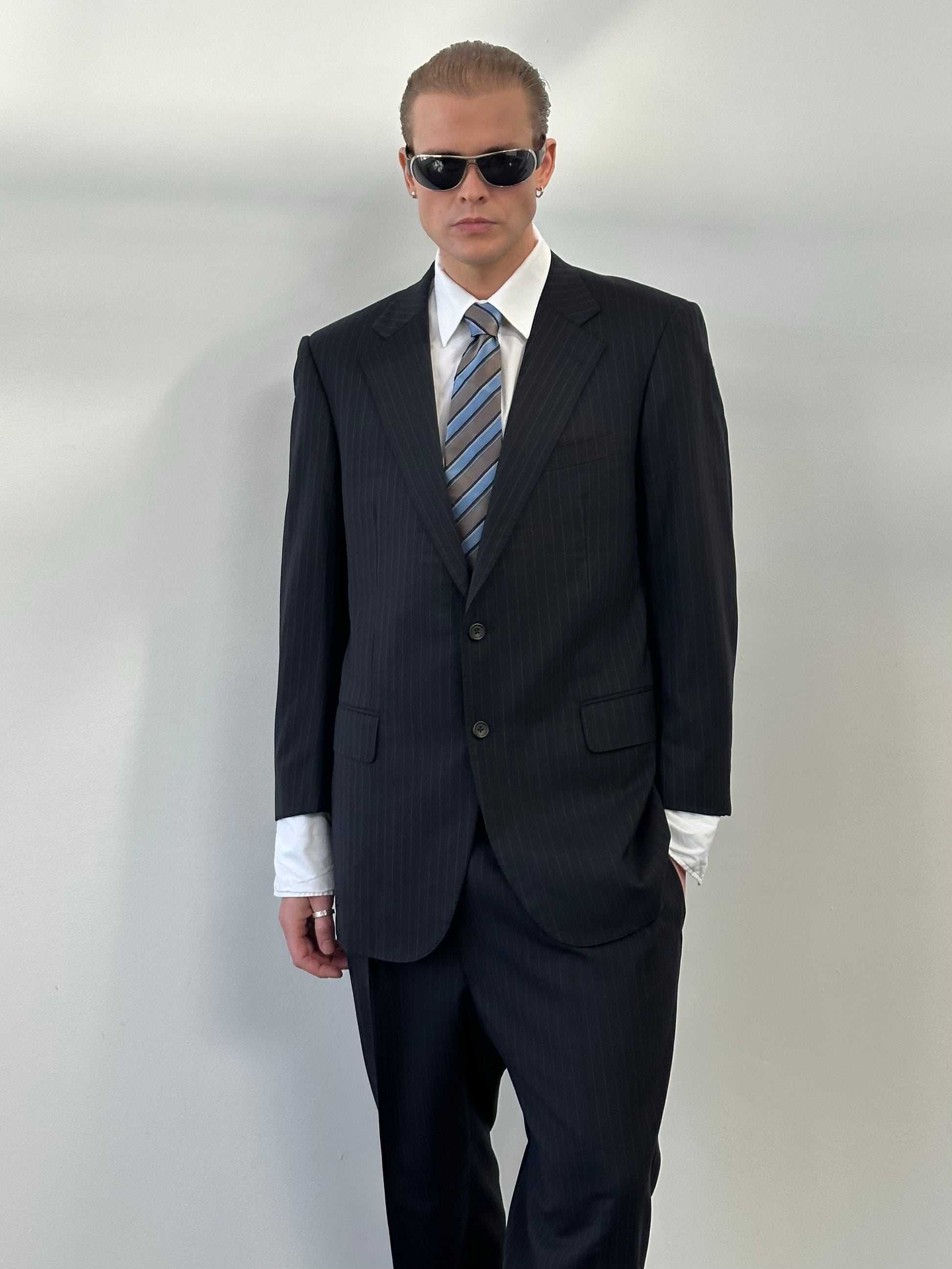 Burberry London Charcoal Pinstripe Two-Piece Suit