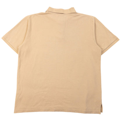 Vintage 2000s YSL Yves Saint Laurent Embroidered Polo Shirt Size M | Medium, Beige