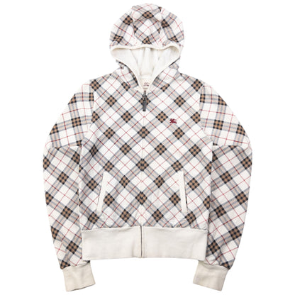 Vintage Burberry Blue Label Nova Check Zip Up Hoodie Womens Size S