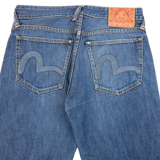 Vintage 2000s Evisu Double Gull Embroidered Japanese Denim Jeans Size W31 | W31, Blue