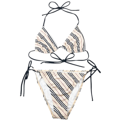 Vintage 2000s Burberry Nova Stripe Bikini Set Womens Size M/L | O/S, Multicoloured
