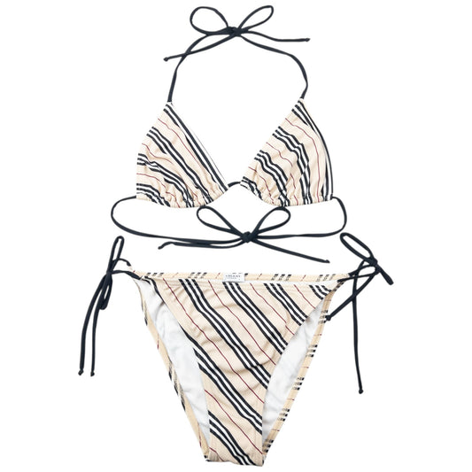 Vintage 2000s Burberry Nova Stripe Bikini Set Womens Size M/L | O/S, Multicoloured