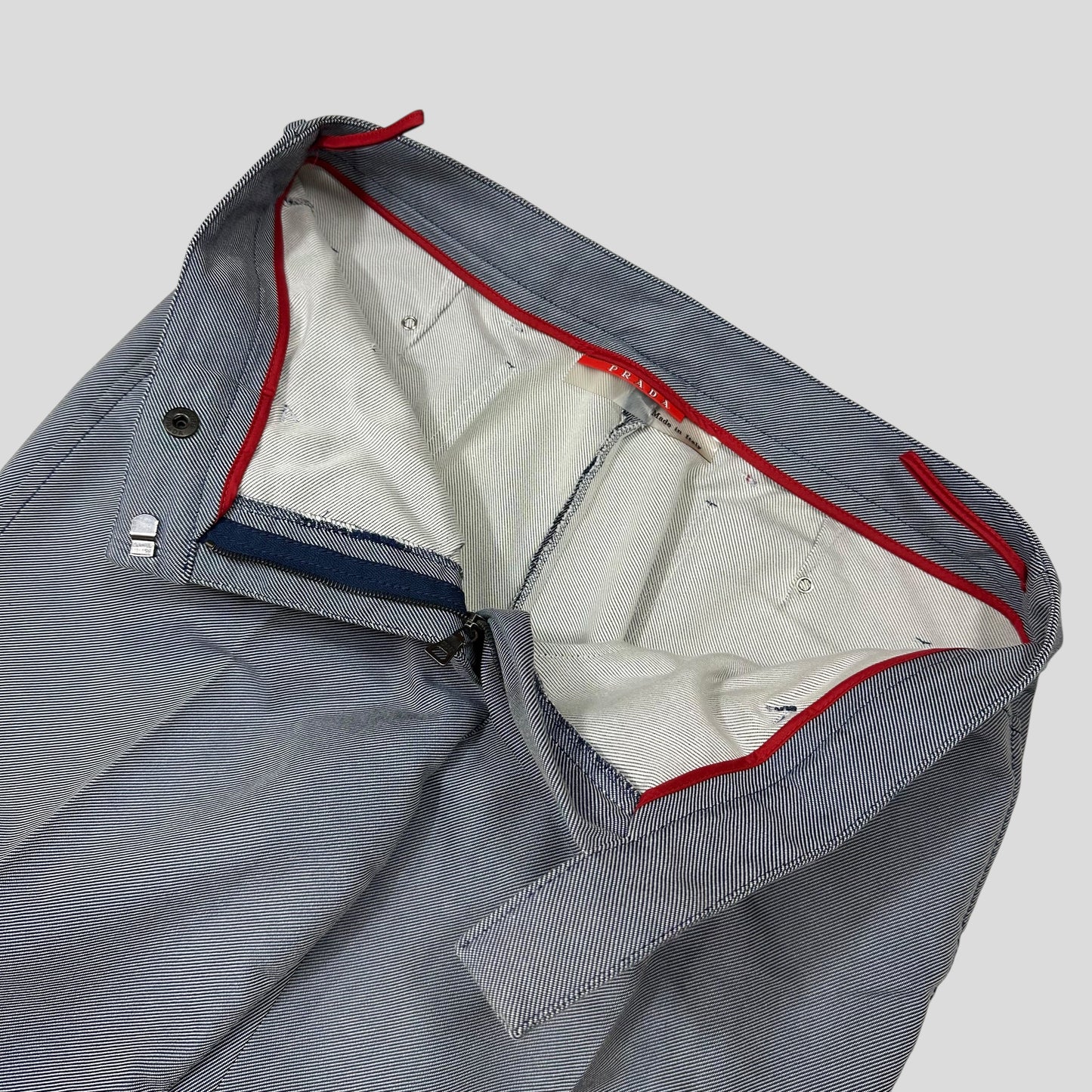 Prada Sport AW00 Textured Two-Tone Pleated Trousers - IT42 | Default Title, Multicoloured
