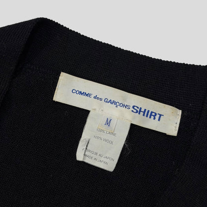 Comme Des Garçons SHIRT Wool Panelled Cardigan Jacket - S/M | Default Title, Black