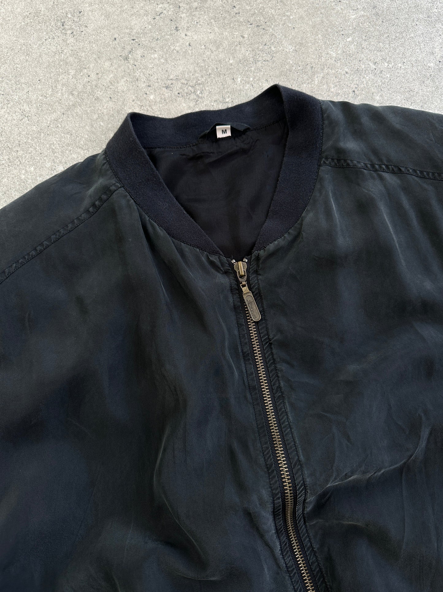 Vintage 1990s Pure Silk Bomber Jacket - L