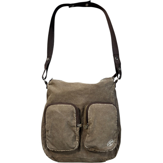 DKNY 00’s Canvas Multipocket Messenger Bag | O/S, Brown