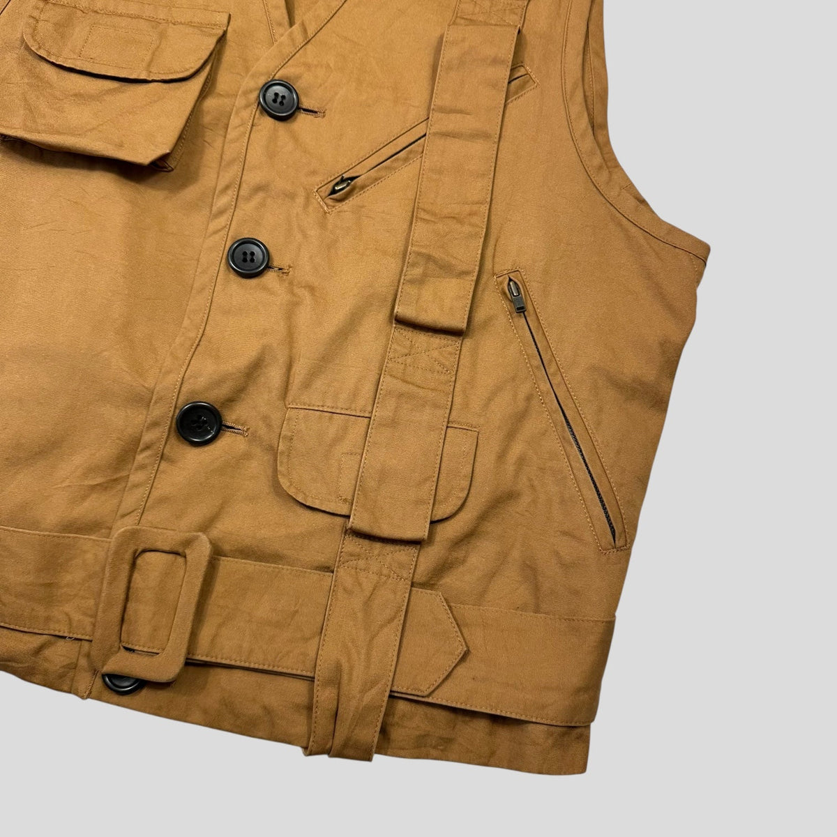 Hysteric Glamour 90’s Belted Cargo Vest - S | Small, Brown