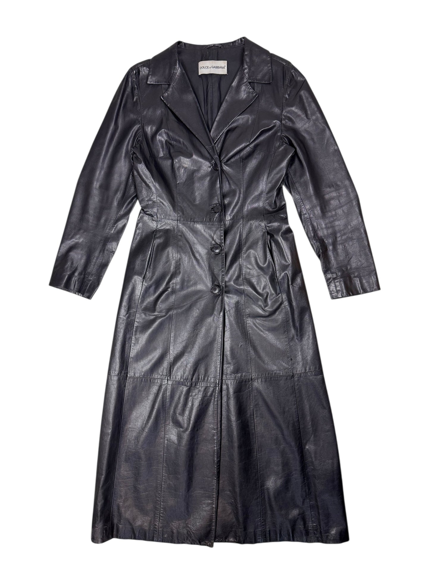 Dolce & Gabbana 1990s leather trench coat | Black, Black