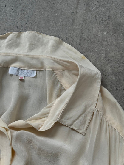 Vintage 1990s Pure Silk Concealed Placket Shirt - L/XL