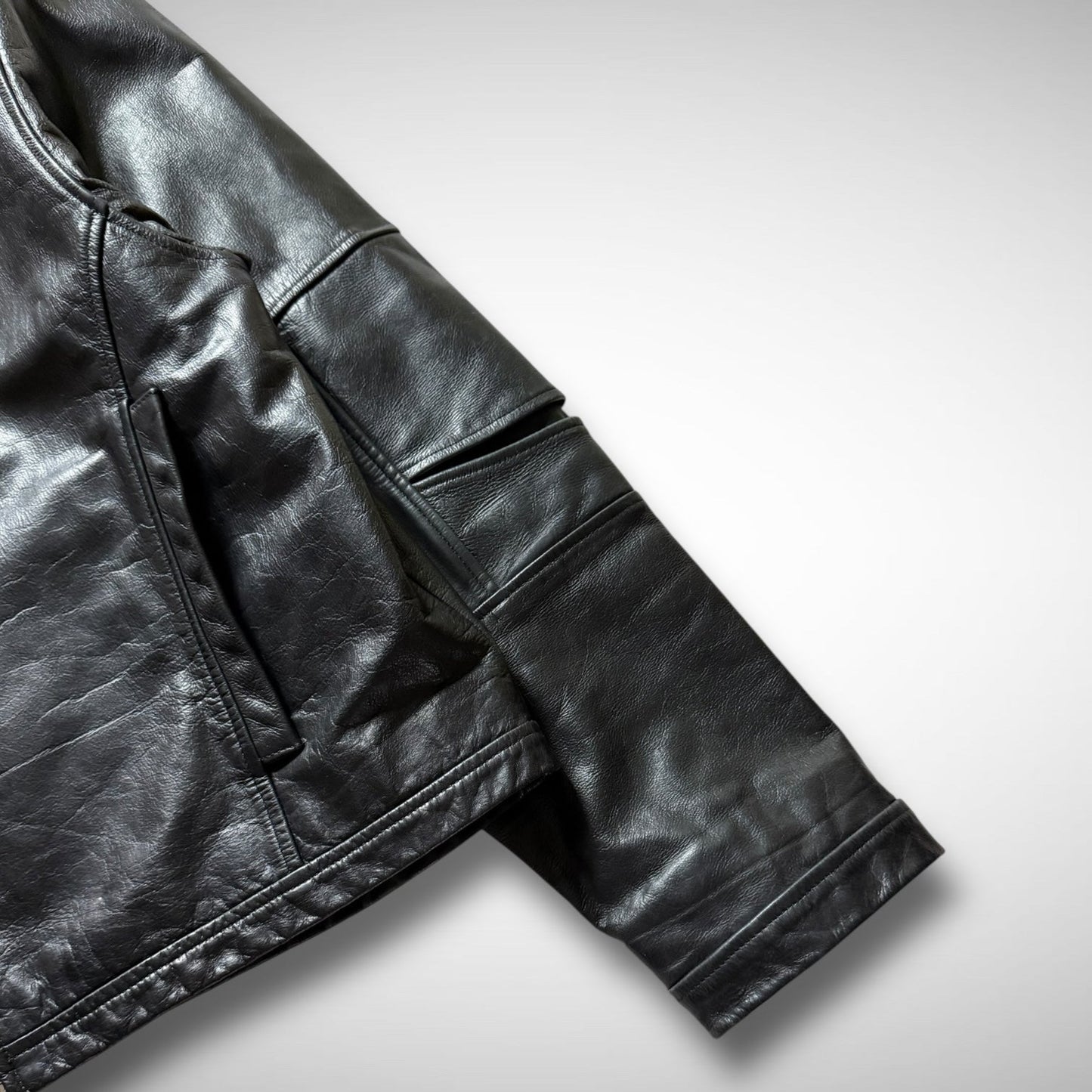 DKNY Jeans Leather Biker Jacket (2000s)