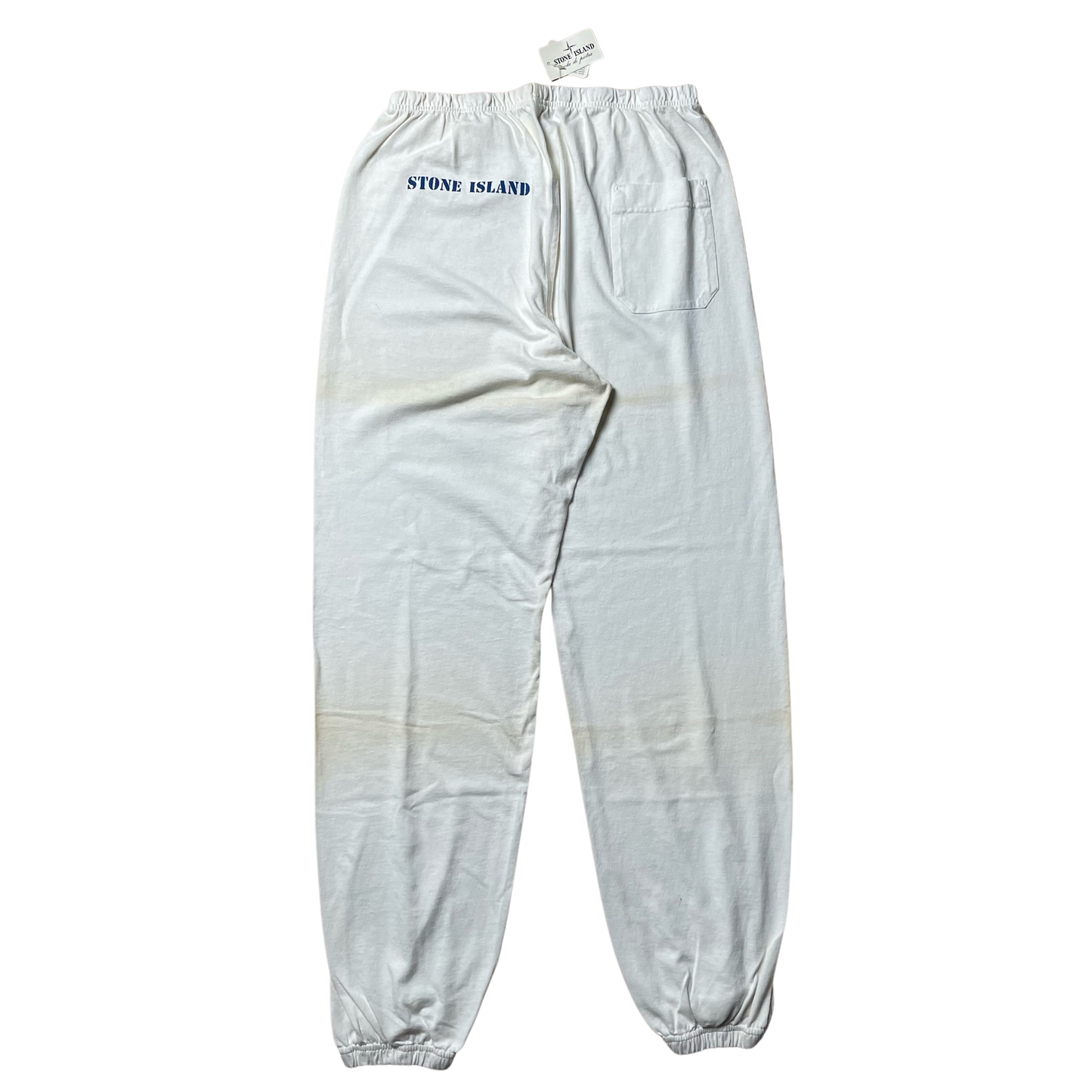 S/S 1989 White & Cobalt Blue Reflective Sweatpants